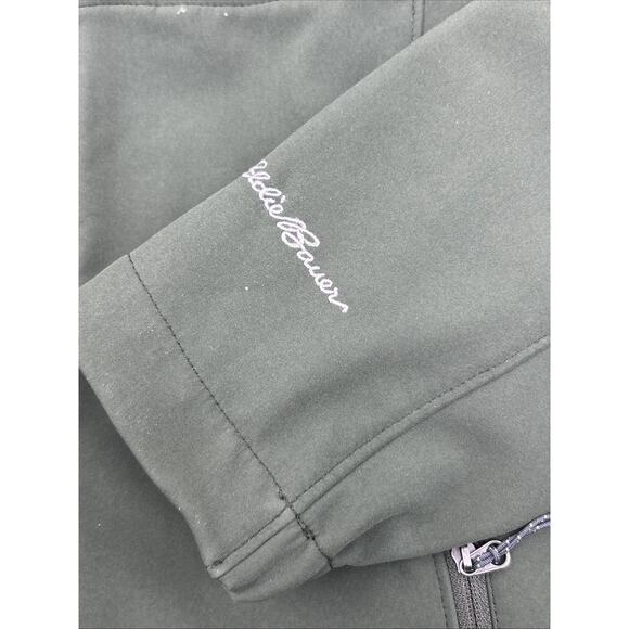 EDDIE BAUER Womens Jacket Green COAT Hooded Fleece Lined Full Zip Size XL - Picture 3 of 11